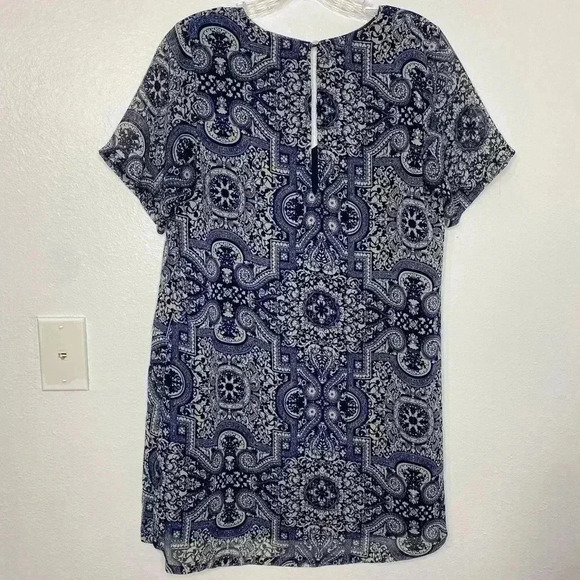 VICI Navy Brocade Metallic Shift Dress - Picture 5 of 5